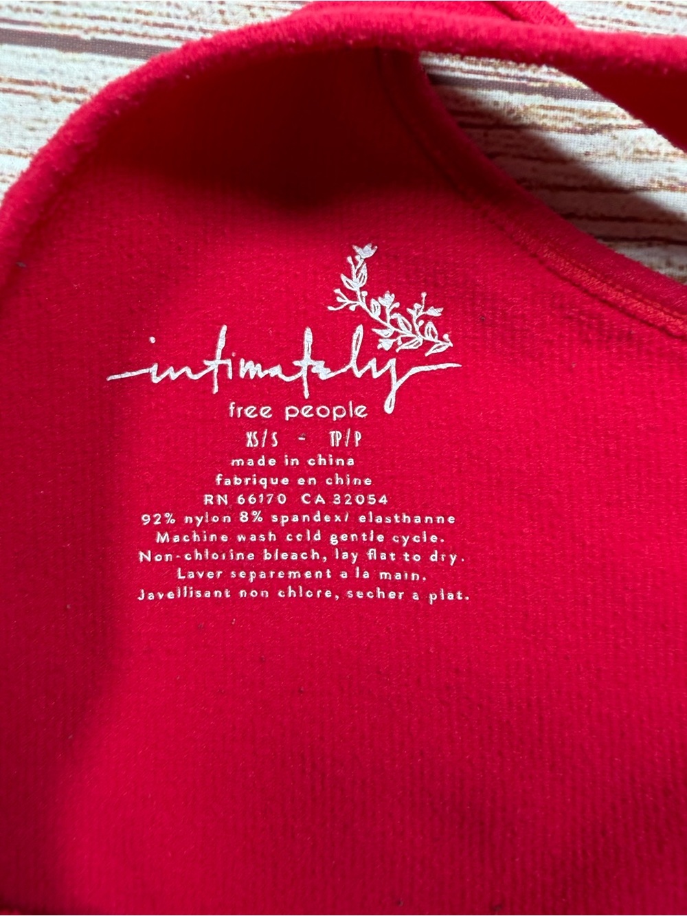 Free People Red Ribbed High-Neck Crop Tank - Picture 5 of 5